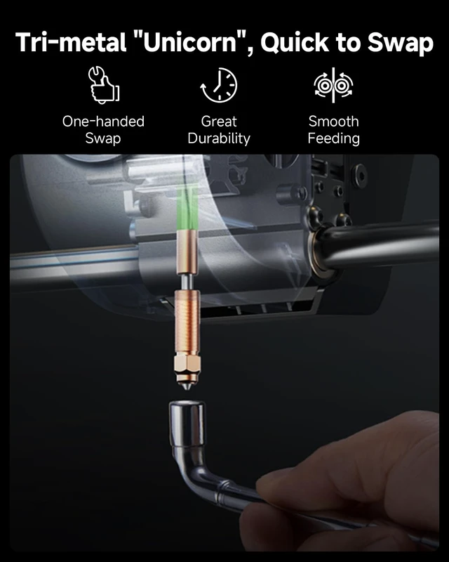 Alt view image 7 of 7 - Creality Official K1C/K1 SE/K2 SE Nozzle, Unicorn Quick-Swap 0.4mm, 0.6mm, 0.8mm 4PCS Nozzle Kit, Copper Alloy and Hardened Steel 3D Printer Nozzle for K1C, K1SE, K2 SE, Ender 3 V3 SE, Ender 3 V3 Plus