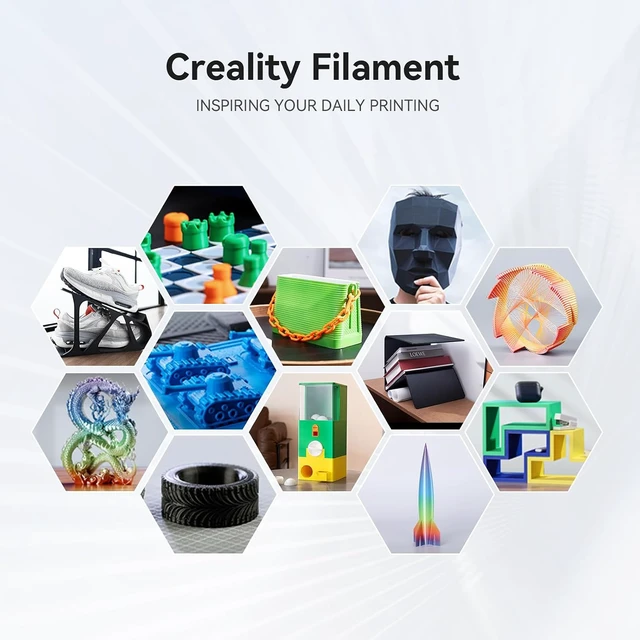 Alt view image 7 of 7 - Creality 12 Pack Hyper PLA Filament 1.75mm, 30-600mm/s High Speed 3D Printer Filament, Dimensional Accuracy +/-0.02mm, Fit Most FDM 3D Printers, 6 Spool Black & 6 Spool White