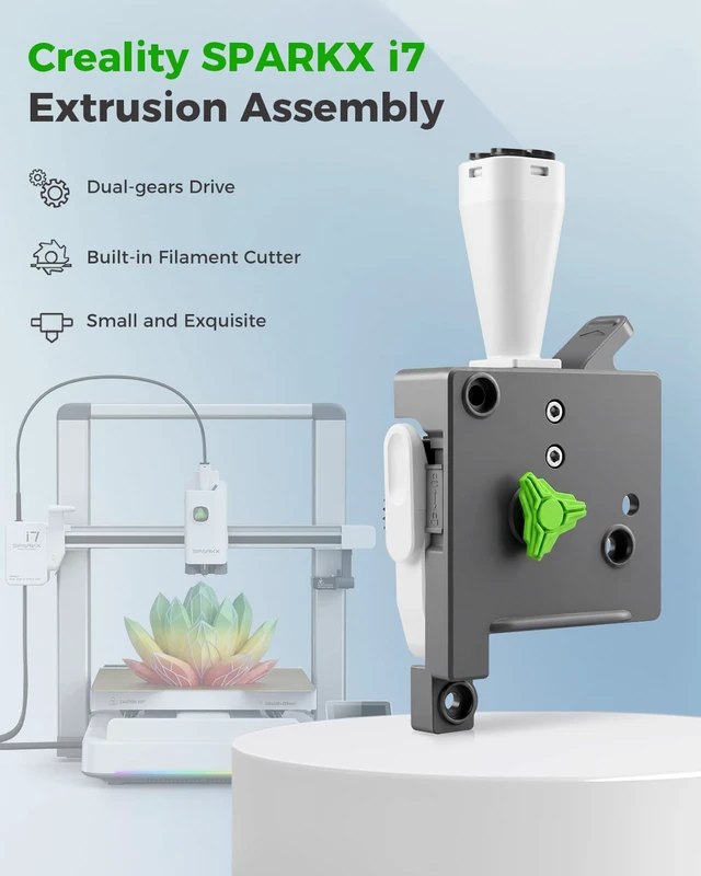 Alt view image 2 of 7 - Creality Official SPARKX i7 Extruder, i7 Combo Extrusion Assembly Replacement, with Quick-swap Extruder Lever and 4-in-1 PTFE Adapter, Built-in Filament Cutter, 3D Printer Accessories for SPARKX i7