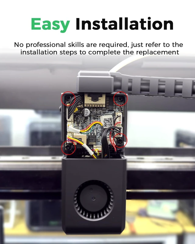 Alt view image 6 of 7 - Creality Official K2/K2 Pro/K2 Plus Toolhead Board, K2 Hotend Adapter Plate K2 Plus PCBA Nozzle Adapter K2 Replacement PCBA Board MCU-GD32F303CBT6, K2 Series Hotend Adapter Plate Replacement