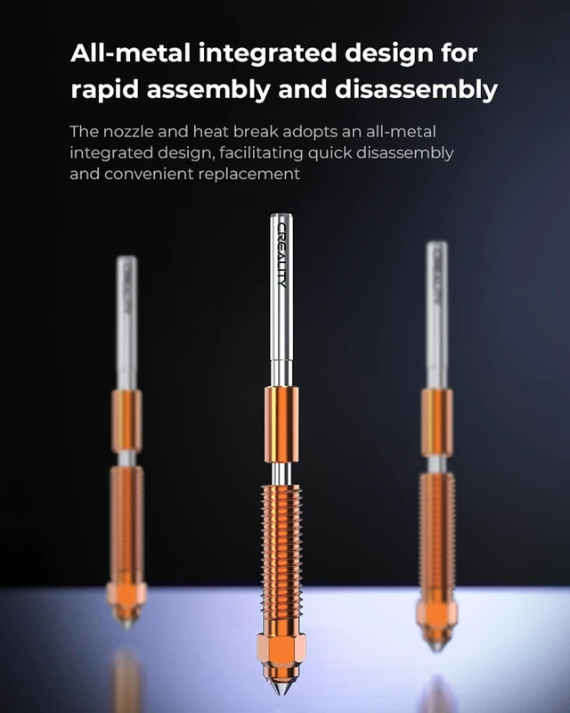 Alt view image 3 of 6 - Creality Official K1 SE/K2 SE Nozzle 0.4mm, 4PCS Quick-Swap 3D Printer Nozzle Copper Alloy and Hardened Steel Nozzle with Titanium Alloy Heat Break for K1C, K1, K1 Max, Ender 3 V3 SE, Ender 3 V3 KE