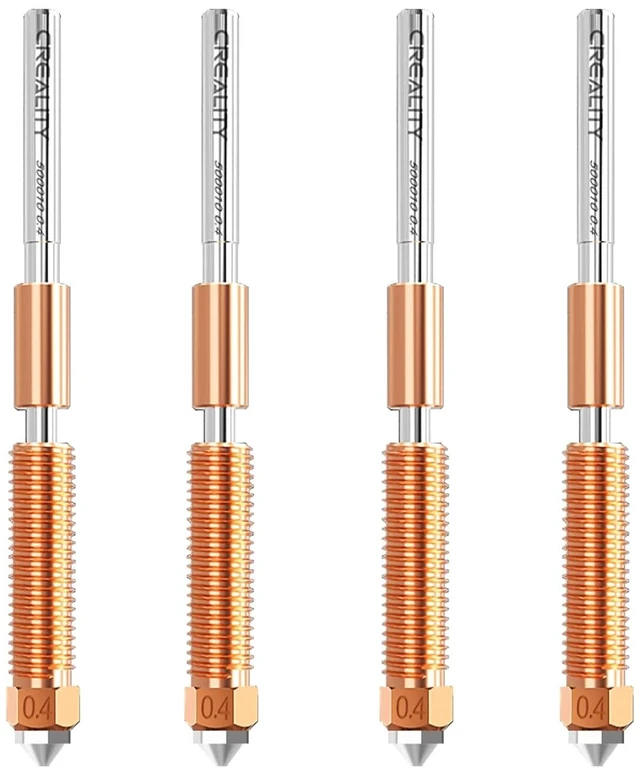 Main image of Creality Official K1 SE/K2 SE Nozzle 0.4mm, 4PCS Quick-Swap 3D Printer Nozzle Copper Alloy and Hardened Steel Nozzle with Titanium Alloy Heat Break for K1C, K1, K1 Max, Ender 3 V3 SE, Ender 3 V3 KE