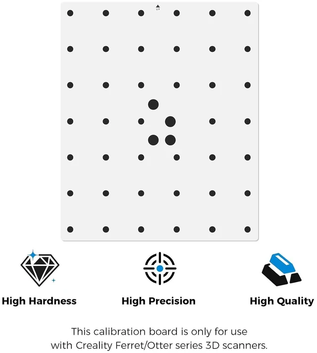 Alt view image 3 of 5 - Creality 3D Scaner Calibration Board for Ferret/Otter Series, High-Precision & High Hardness & High Quality, for More Precise Scanning with The 3D Scanner