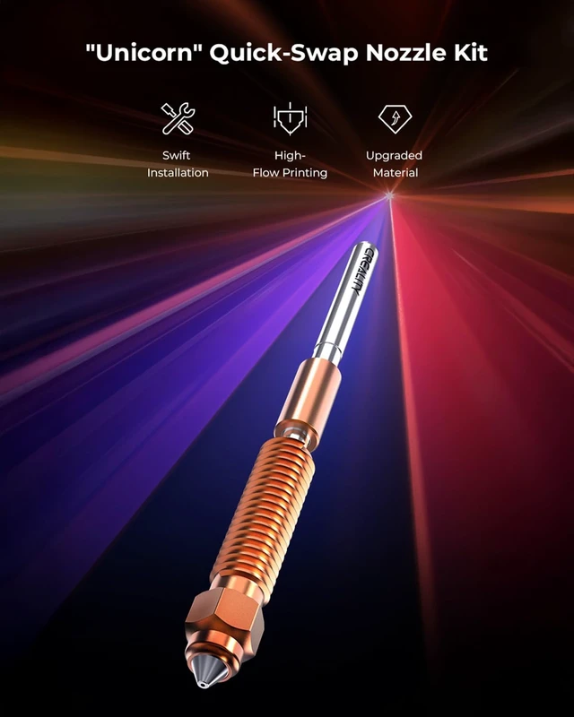 Alt view image 2 of 6 - Creality Official K1 SE/K2 SE Nozzle 0.4mm, 4PCS Quick-Swap 3D Printer Nozzle Copper Alloy and Hardened Steel Nozzle with Titanium Alloy Heat Break for K1C, K1, K1 Max, Ender 3 V3 SE, Ender 3 V3 KE