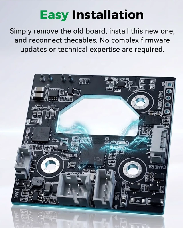 Alt view image 6 of 7 - Creality Official K1 Max 2025 Toolhead Board, Original K1 C 2025 Hotend Adapter Plate, Nozzle Adapter Mainboard with Stable Signal Transmission, PCB Board Replacement for K1 Max/K1 C 2025 3D Printers