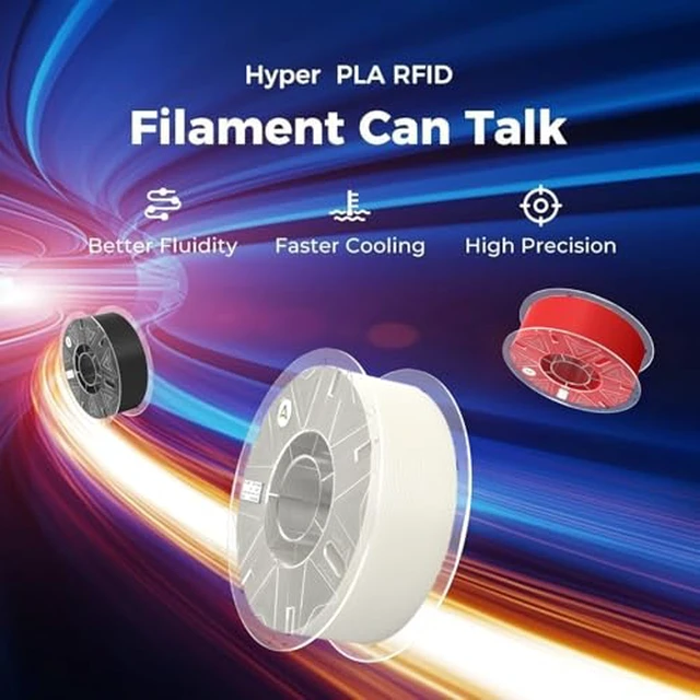 Alt view image 3 of 5 - Creality Hyper RFID PLA Filament 1.75mm 4KG 4 Pack Black White Red Blue Bundle with Official CFS Dual-Layer Pull Out Workstand, Max 15KG Load Metal Anodized Stand for CFS & 3D Printer