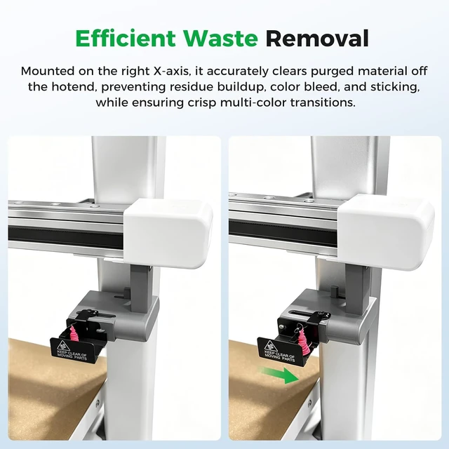 Alt view image 3 of 7 - Creality Official SPARKX i7 Purge Wiper, Original Automatic Nozzle Cleaning & Filament Purging Assembly for i7 3D Printer, Self-Wiping Purge Station to Remove Residual Filament Waste