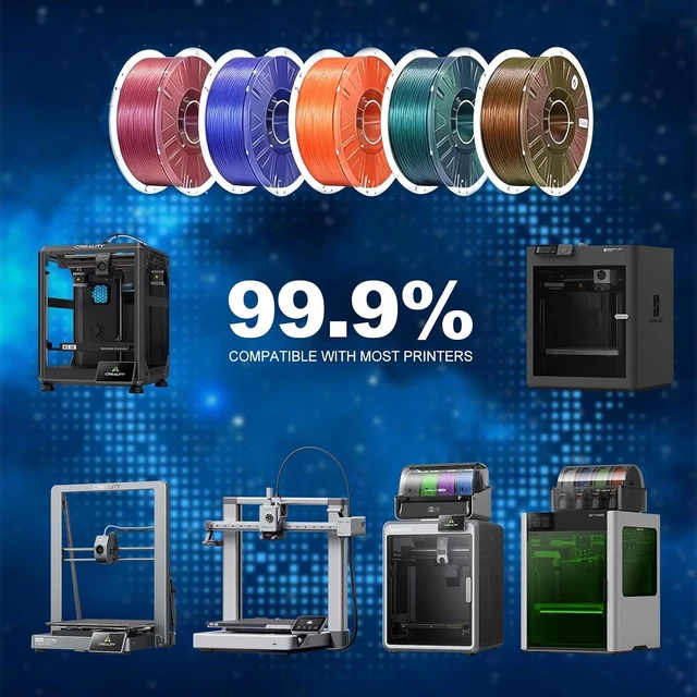 Alt view image 7 of 7 - Official Creality Hyper PLA RFID Starry Galaxy 1.75mm Stardust Green,30600mm/s Printing, ±0.02mm Accuracy, 1kg(2.2lbs)/Spool, RFID Recognition, Support CFS, Fits for K2 Series and Most 3D Printers