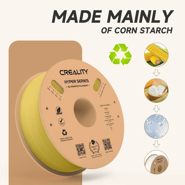 Alt view image 5 of 7 - Official CREALITY Hyper PLA Filament 1.75mm, High Speed PLA 30-600mm/s Rapid 3D Printer Filament, Dimensional Accuracy +/-0.02mm,Stronger Toughness, Fit Most FDM 3D Printers, 1KG(2.2lbs) Spool Gold