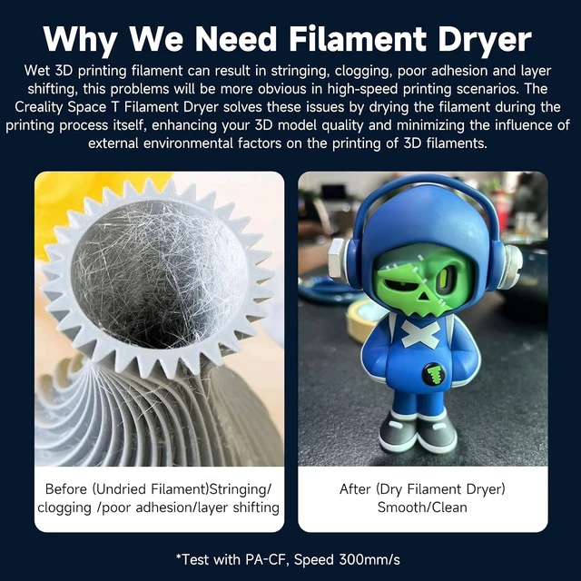 Alt view image 7 of 7 - 2026 New Official CREALITY Space Pi Filament Dryer, 360° 110W PTC Hot-Air Heating 3D Printer Filament Dryer Box with Fan, Upgraded Filament Dehydrator Storage for PLA ABS PETG PA Filament 1.75 2.85mm