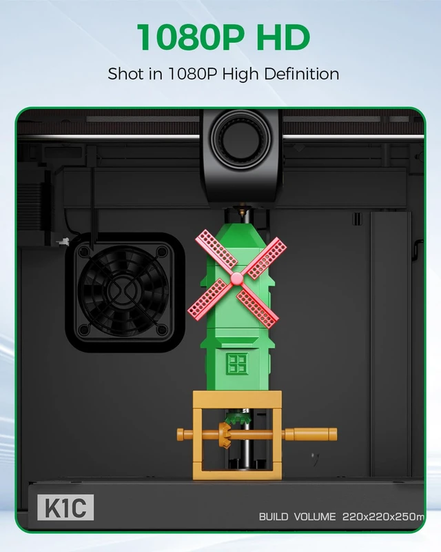 Alt view image 7 of 7 - Creality Official K1 C/K1 Max 2025 Camera, Real-Time Monitoring, AI Detection, Time-Lapse Filming, 1080P HD Camera, Compatible with K1 Series 2025 Printers