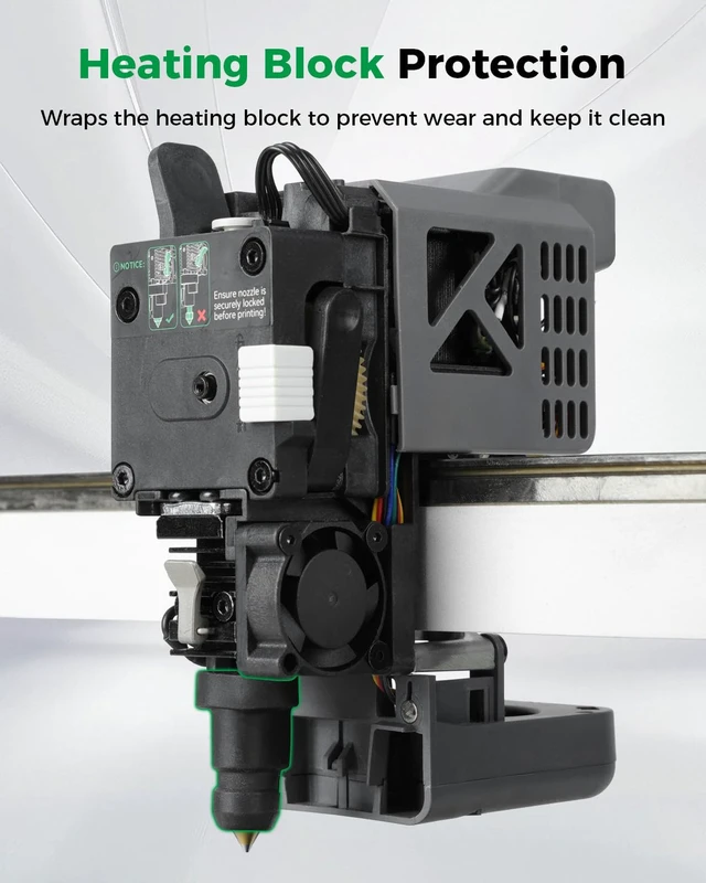 Alt view image 5 of 7 - Creality Official Ender 3 V4 Hotend Silicone Sleeve (3Pcs), Original Hotend Silicone Sock, Excellent Thermal Insulation, Stable Temperature Control, 3D Hotend Silicone Socks Replacement