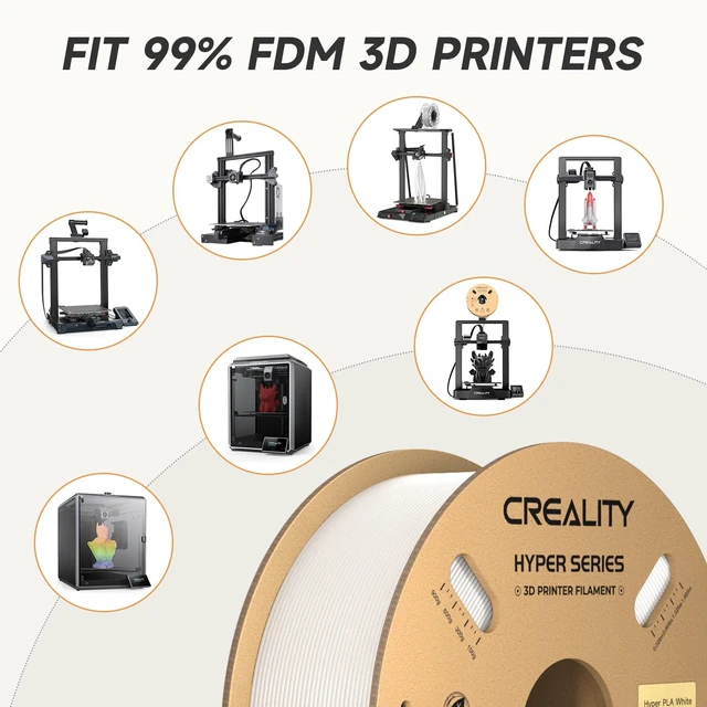 Alt view image 4 of 7 - Creality Hyper PLA Filament 1.75mm White 2KG and 2025 Official CREALITY Space Pi Filament Dryer Plus