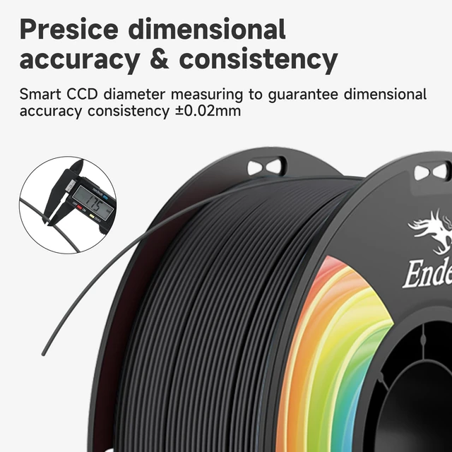 Alt view image 2 of 7 - Official Creality PLA Filament Pro Black, 1.75mm 3D Printer Filament, Ender PLA + (Plus) Printing Filament, 1kg Spool (2.2lbs), Dimensional Accuracy ±0.02mm. Fit Most FDM Printers