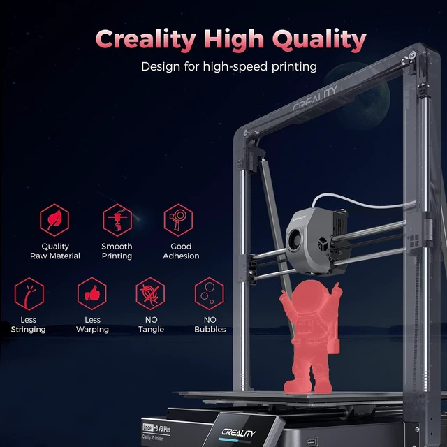 Alt view image 3 of 6 - Creality Official Hyper PLA Filament 1.75mm, Glow in The Dark Filament, 3D Luminous PLA Printer Filament, RFID Filament, Best with UV Lamps, Fit Most FDM 3D Printers, 1kg Spool (2.2 lbs) Pink