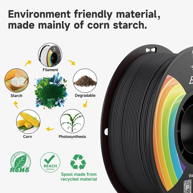 Alt view image 7 of 7 - Official Creality PLA Filament Pro Black, 1.75mm 3D Printer Filament, Ender PLA + (Plus) Printing Filament, 1kg Spool (2.2lbs), Dimensional Accuracy ±0.02mm. Fit Most FDM Printers