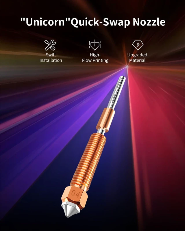Alt view image 2 of 6 - Creality Official K1C/K1 SE Nozzle, 0.4mm 2 PCS Quick-Swap 3D Printer K2 SE Nozzle, Copper Alloy and Hardened Steel with Titanium Alloy Heat Break for K1C, K1 SE, K2SE, Ender 3 V3 Plus, Ender 3 V3