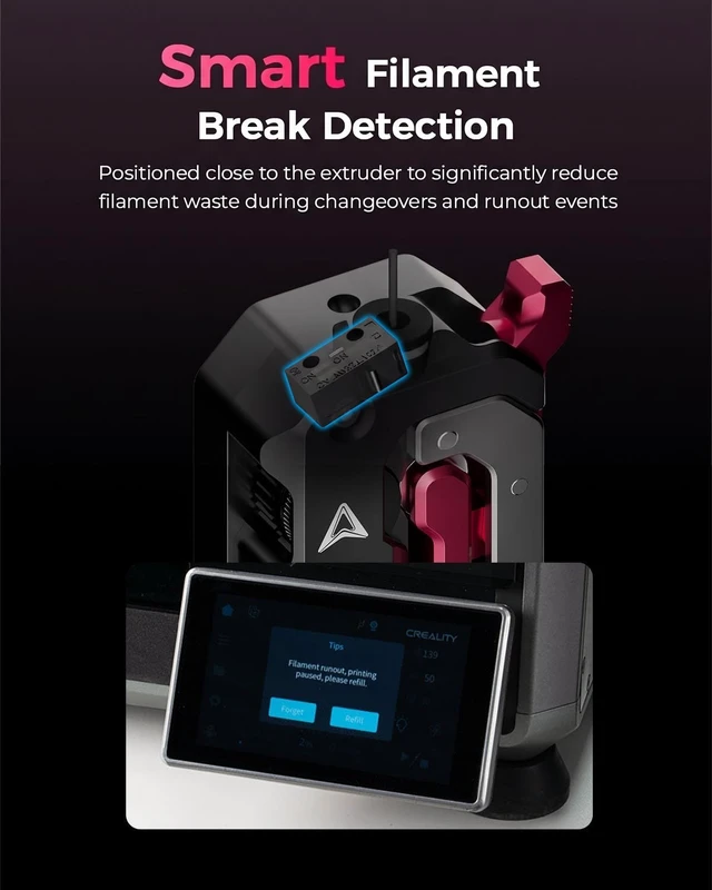 Alt view image 5 of 7 - Creality Official DXC Extruder, Upgrade K1 Max/K1C/K1 SE/K1 Extruder Kit with Innovative Gear Design and Smart Filament Break Detection, 3D Printer Accessories for K1 Series