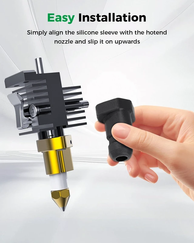 Alt view image 7 of 7 - Creality Official Ender 3 V4 Hotend Silicone Sleeve (3Pcs), Original Hotend Silicone Sock, Excellent Thermal Insulation, Stable Temperature Control, 3D Hotend Silicone Socks Replacement
