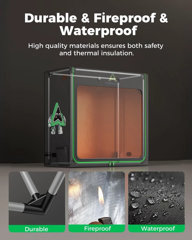 Alt view image 6 of 7 - Creality Official Resin 3D Printer Enclosure with Fan Interface, 1000x500x1000mm Extra Large Space 3D Print Cover, Constant Temperature Dustproof Isolate Noise, Compatible with LCD Resin UV 3D Printer
