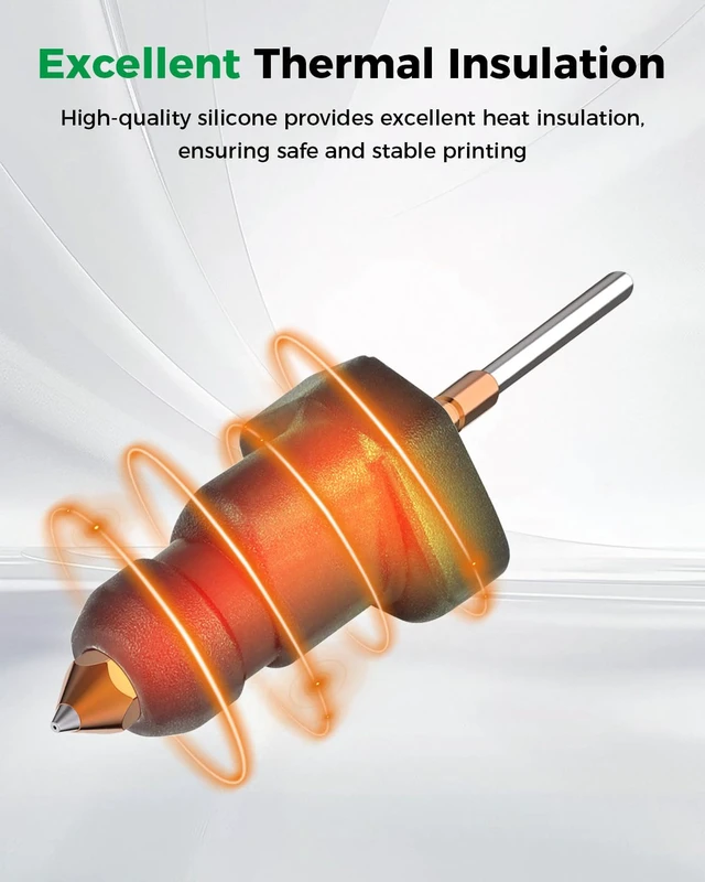 Alt view image 4 of 7 - Creality Official Ender 3 V4 Hotend Silicone Sleeve (3Pcs), Original Hotend Silicone Sock, Excellent Thermal Insulation, Stable Temperature Control, 3D Hotend Silicone Socks Replacement
