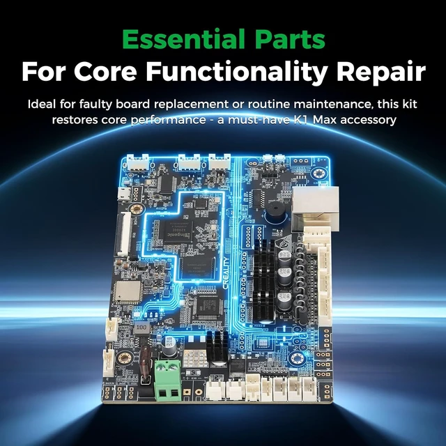 Alt view image 5 of 7 - Creality Official K1 Max Mainboard(Old Model), Original 32-bit Silent Motherboard, TMC2209 Driver, CR4CU220812S12 Replacement Control Board for Creality K1 Max 3D Printer