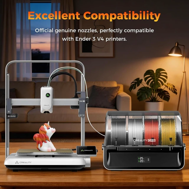 Alt view image 2 of 7 - Creality Official Ender 3 V4 Nozzle 0.4mm, Original Unicorn Quick-Swap Nozzle, High Flow Copper Alloy Nozzle for Fast Printing, Anti-Clog, 3D Printer Nozzle for Ender 3 V4