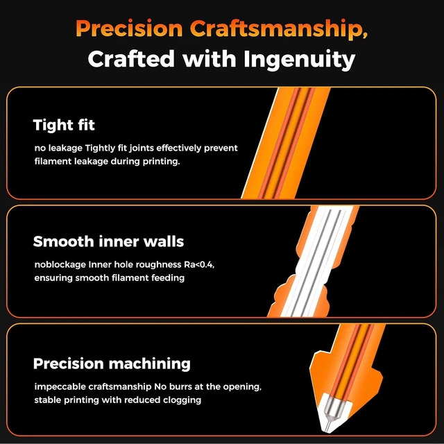 Alt view image 6 of 7 - Creality Official Ender 3 V4 Nozzle 0.4mm, Original Unicorn Quick-Swap Nozzle, High Flow Copper Alloy Nozzle for Fast Printing, Anti-Clog, 3D Printer Nozzle for Ender 3 V4