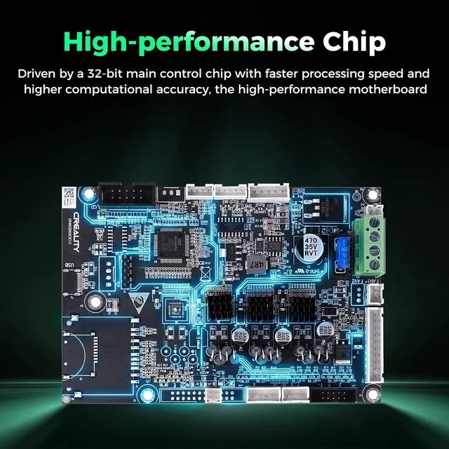 Alt view image 3 of 7 - Creality Official Ender 5 Max Mainboard, Original 32-bit Silent Replacement Motherboard, with CR4NS200323C13_32 Chip, 3D Printer Control Board for Creality Ender 5 Max 3D Printer
