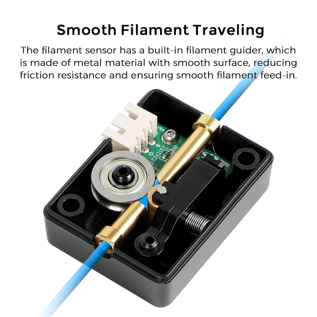 Alt view image 4 of 7 - Creality Official Ender 3 V3 SE/KE Filament Runout Sensor Kit, 3D Printer Smart Filament Break Detection Module Detector with LED Light, Precise Detection, Upgrade Accessories for Ender 3 V3 SE