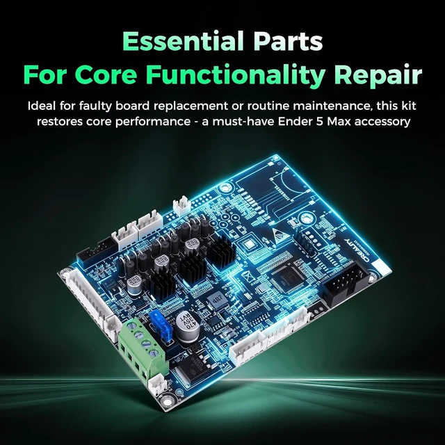 Alt view image 4 of 7 - Creality Official Ender 5 Max Mainboard, Original 32-bit Silent Replacement Motherboard, with CR4NS200323C13_32 Chip, 3D Printer Control Board for Creality Ender 5 Max 3D Printer