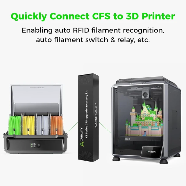 Alt view image 2 of 6 - Official Creality K1 Series CFS Upgrade Accessory Kit and Creality CFS Filament System, Multi-Color Printing Upgrades Accessories with Filament System for K1 SE,K1C, K1 Max 3D Printers