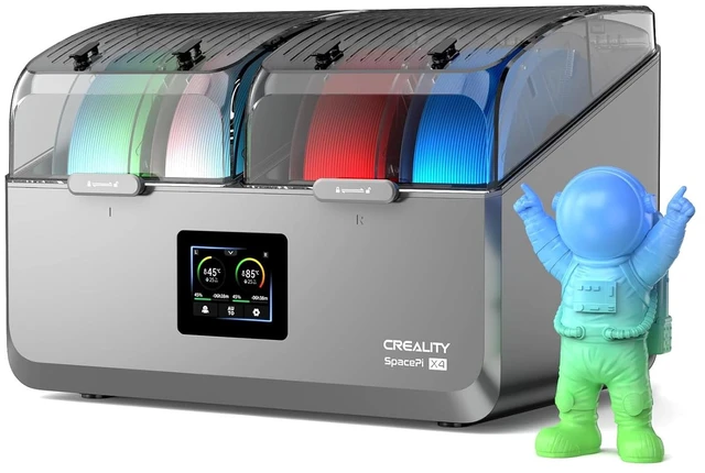 Main image of Creality Filament Dryer Box 4 Spool, SpacePi X4 3D Printer Filament Storage Box, Dual Independent Heating Chambers, Rapid Heating Up to 85, Active Dehumidification, for PLA,PETG,ABS,TPU,Nylon,etc