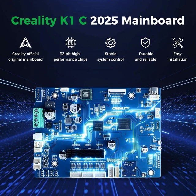 Alt view image 2 of 7 - Creality Official 2025 K1C Mainboard Kit, Original K1C 2025 Motherboard with Driver Silent 32-bit CR4SU200382C13 Replacement Control Board for Creality K1C 2025 3D Printer
