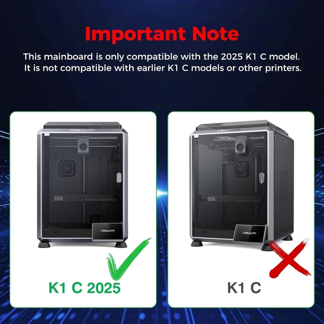 Alt view image 3 of 7 - Creality Official 2025 K1C Mainboard Kit, Original K1C 2025 Motherboard with Driver Silent 32-bit CR4SU200382C13 Replacement Control Board for Creality K1C 2025 3D Printer