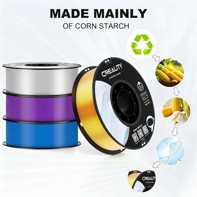 Alt view image 4 of 7 - Creality Silk PLA Filament 1.75mm Shiny High Gloss 3D Printer Filament