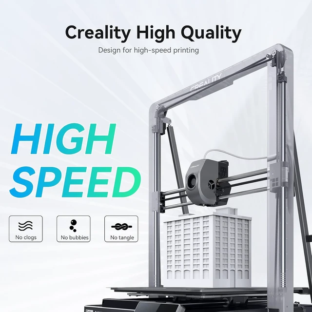 Alt view image 7 of 7 - Creality Hyper PLA Filament 1.75mm, 30-600mm/s High-Speed 3D Printer Filament, Dimensional Accuracy +/-0.02mm, Fits Most FDM 3D Printers, 8-Pack of 1Kg Spools (2.2 lbs), White&Rainbow