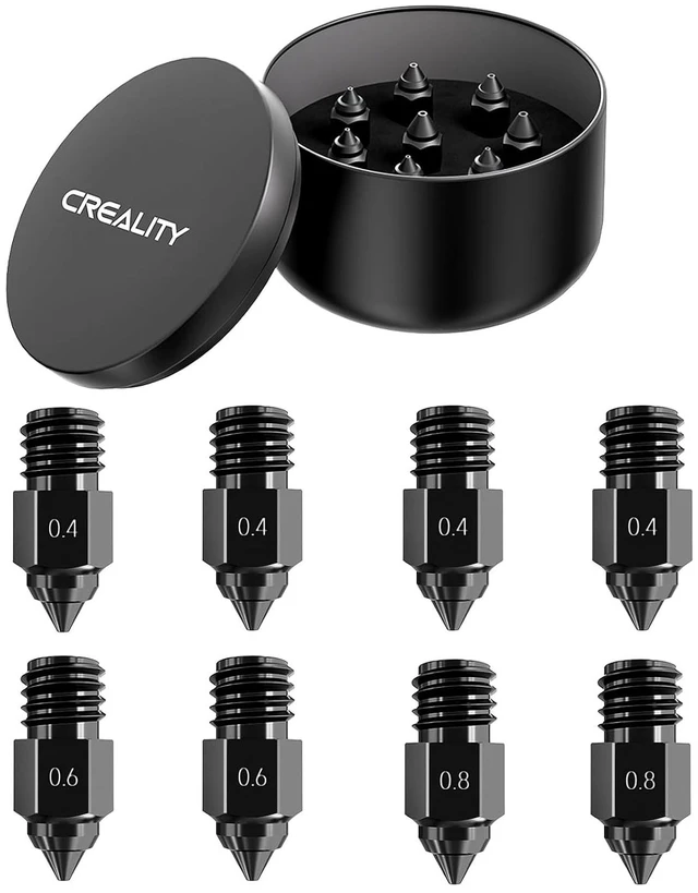Main image of Creality Official Ender 5 Max Nozzle, Hardened Steel Nozzle, Mohs Hardness 7.8, Heat-Resistant(450), Corrosion-Resistant, Longer Lifespan, No Clogging, 3D Printer Nozzles for Ender 5 Max