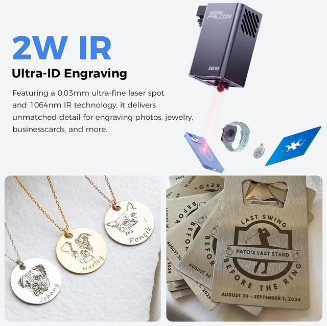 Alt view image 5 of 7 - Creality 2W Infrared Laser Module, Falcon A1 Pro Replace Laser Module, High-Precision Engraving Laser for Metal, Plastic, Acrylic, Compatible Only with Falcon A1 Pro Laser Engraver