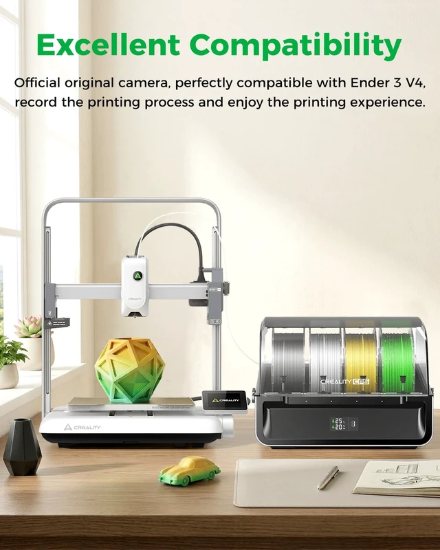 Alt view image 2 of 7 - Creality Official Ender 3 V4 Camera Kit, 1080P HD Remote Monitoring & Time-Lapse Camera for Creality Ender 3 V4 3D Printer, Easy-to-Install Time-Lapse Recorder with Stable Remote View