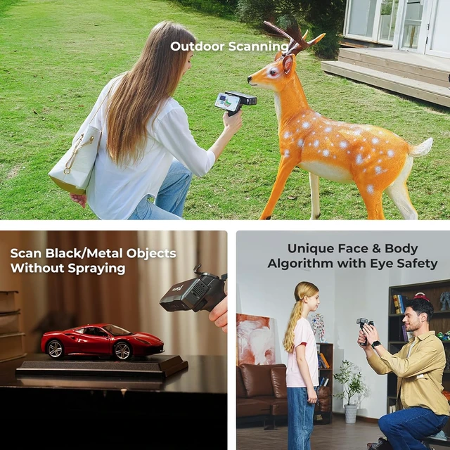 Alt view image 3 of 7 - Creality Otter Lite Basic 3D Scanner with Extension Pole Tripod, High Precision 0.05mm, Auto Scanning, Color Texture Support, Portable Design for 3D Printing, Reverse Engineering & DIY Projects