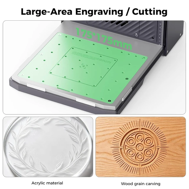 Alt view image 6 of 7 - Creality Falcon T1 5W UV Laser Engraver, Industry-First Cold Laser Cutter for Inner Engraving, Captures Portraits and 3D Scenes Inside Glass, Crystal, Acrylic, AI Powered Simplicity