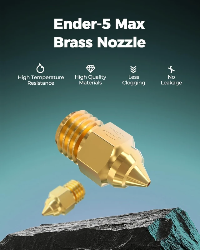 Alt view image 3 of 7 - Creality Official Ender 5 Max Nozzles, Brass Material, 8Pcs, 0.4mm, 0.6mm, 0.8mm, High Temperature Resistance(300), Less Clogging, No Leakage, Durable and Reliable, Original 3D Printer Nozzle