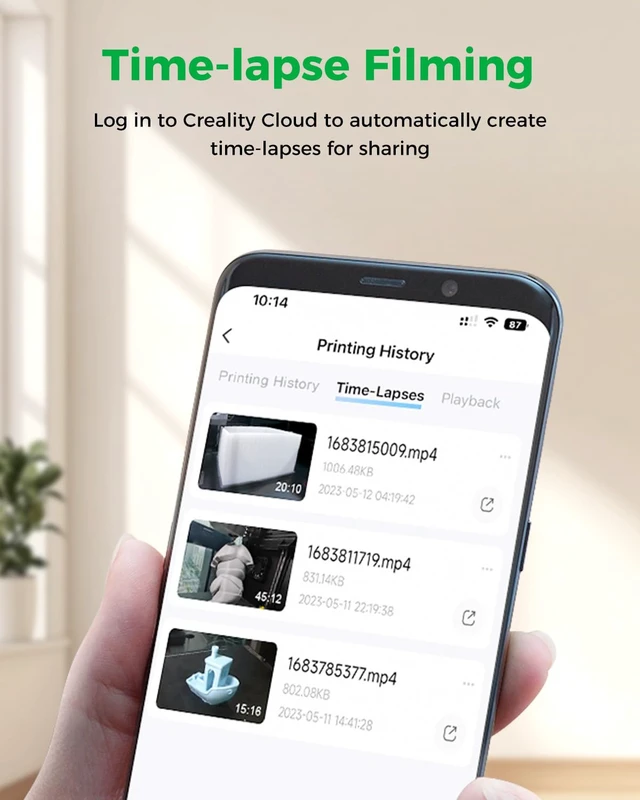 Alt view image 5 of 7 - Creality Official Ender 3 V4 Camera Kit, 1080P HD Remote Monitoring & Time-Lapse Camera for Creality Ender 3 V4 3D Printer, Easy-to-Install Time-Lapse Recorder with Stable Remote View