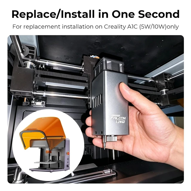 Alt view image 2 of 7 - Creality 1.2W Infrared Laser Module for Falcon A1C Laser Engraver
