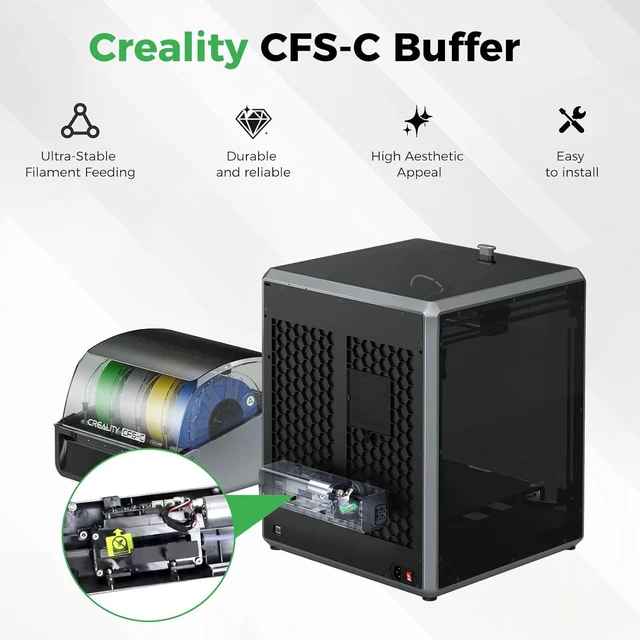 Alt view image 3 of 7 - Creality Official CFS-C Buffer, Original Filament Buffer, for K1 Series Multi-Color Printing Printer, Translucent Design, Ultra-Stable Feeding, Tangle Prevention, Replacement Parts for Creality CFS-C