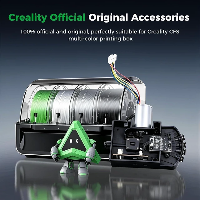 Alt view image 4 of 6 - Creality Official CFS Five Way Kit, Original CFS Bottom Bracket with Brushless Motor(0.35A, 24V, L11) CFS Replacement Drive Bracket for Multi Color 3D Printer Automatically Filament System