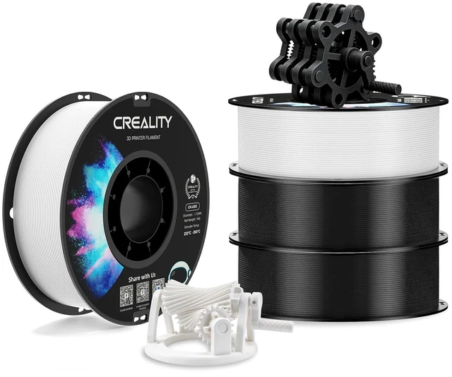 Main image of Creality ABS Filament 1.75mm, 3D Printer Filament, 4kg Spool, Black & White