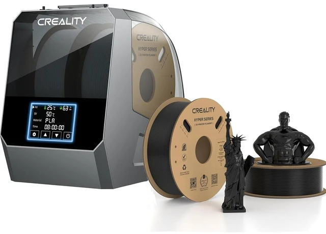 Main image of Creality Hyper PLA Filament 1.75mm Black 2KG and 2025 Official CREALITY Space Pi Filament Dryer Plus
