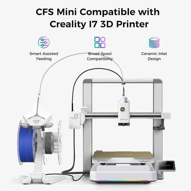 Alt view image 6 of 7 - Official CREALITY CFS Mini,Compatible with Creality SPARKX i7 and i7 Autofill Combo 3D Printer, Automatic Filament Reload Continuous Printing, Auto Leveling, AI Camera Monitoring, 500mm/s Printing
